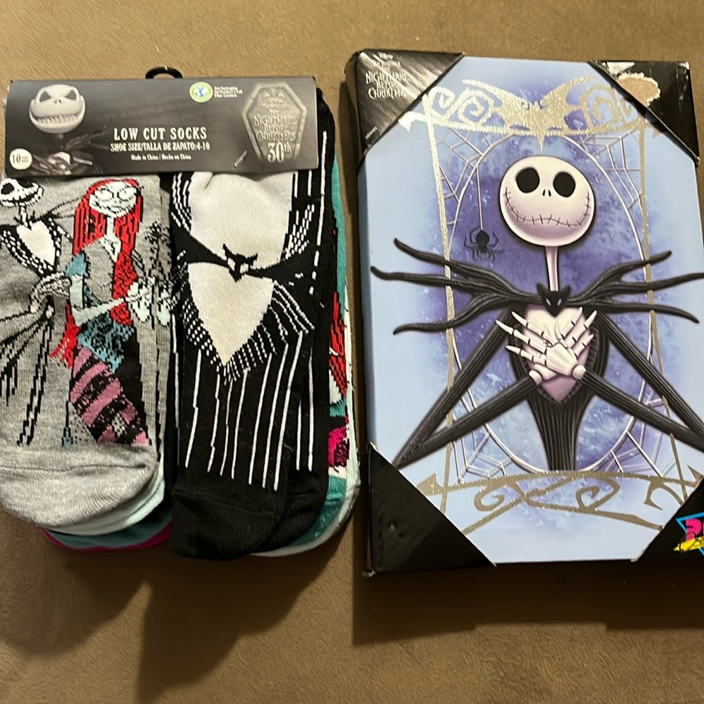 The Nightmare Before Christmas 10 pairs low cut socks and picture